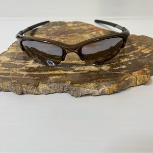 Oakley Chrome Half Jacket Y2k Black Brown Sunglasses